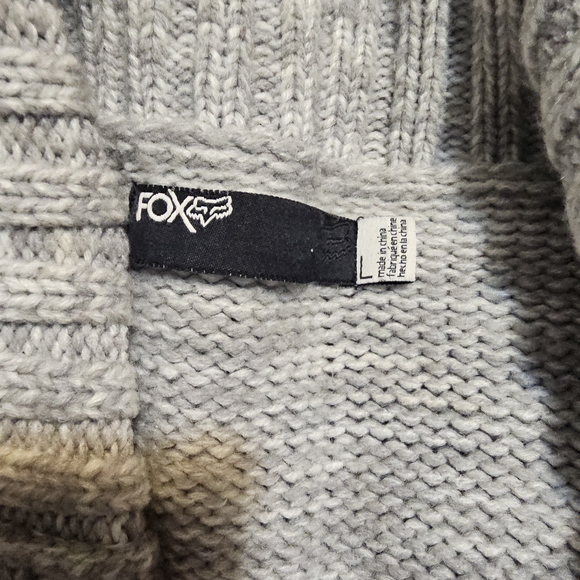 Fox Women's Heather Gray Knit Cardigan - Picture 4 of 5